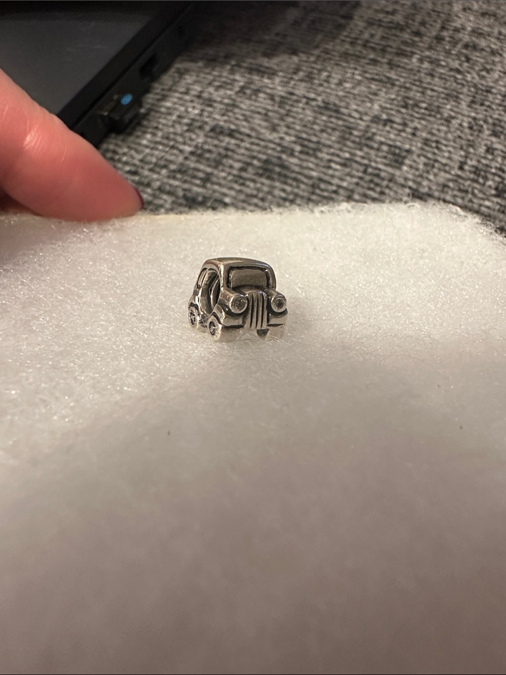 Pandora Silver Car Charm in Silver Tone